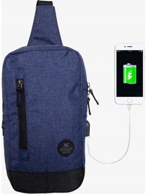 My Valice Smart Bag Usb'li Çapraz Göğüs Çantası 1501 Lacivert