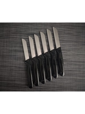 Solingen Meyve Bıçağı 6'lı Simli Siyah