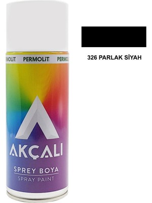 Akçalı Sprey Boya 400 ml - 326 Parlak Siyah