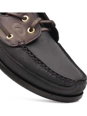 Ayakmod P-619 Siyah Nubuk Hakiki Deri Erkek Casual Ayakkabı