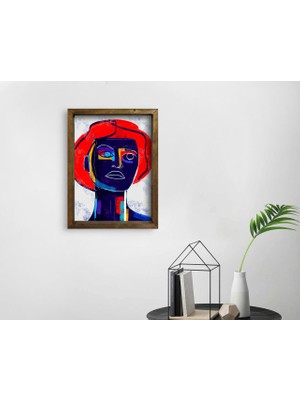 Bk Gift Doğal Masif Ahşap Çerçeveli Tablo-27