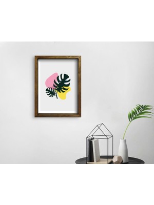 Bk Gift Doğal Masif Ahşap Çerçeveli Tablo-14