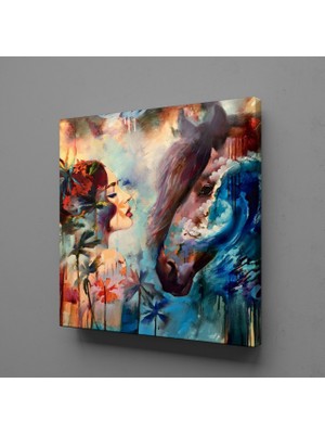 Technopa Kadın ve At Kanvas Tablo 30X30CM