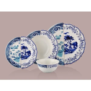 Lamadore Blue Blanc Yemek Takımı 24 Parça 6 Kişilik