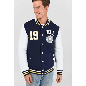 UPLAND Lacivert Çıtçıtlı Baskılı Erkek Mont