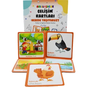 Akıllı Çocuk Gelişim Kartları (Türkçe-Ingizlice) - Nerede Yaşıyoruz?