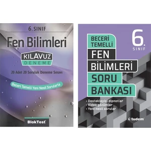 Tudem Yayınları 6. Sınıf Fen Bilimleri Beceri Temelli Soru Bankası + Klavuz Deneme Seti