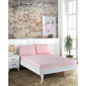 Weekend Home Battal Çift Kişilik 180 X 200 Cm Lastikli Çarşaf Takımı Pembe