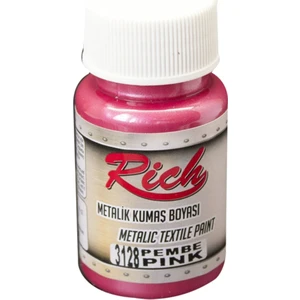 3128 Metalik Pembe Akrilik Kumaş Boyası Dayanıklı Ve Parlak 50 Cc Sanatsal Kullanım