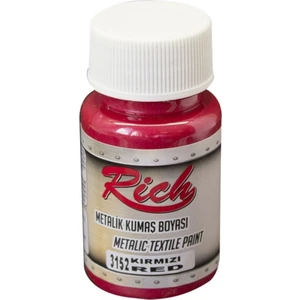 3152 Metalik Kırmızı Akrilik Kumaş Boyası 50 cc