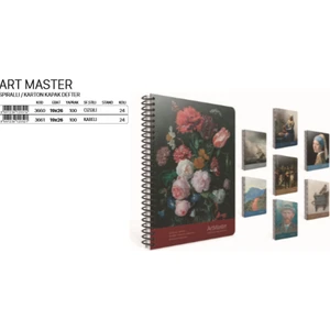 Art Master Spiralli Karton Kapak 19X26 100 Yaprak Kareli Defter