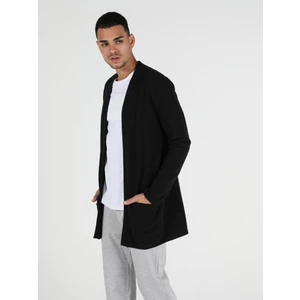 Regular Fit   Erkek Siyah Hırka