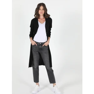 Slim Fit   Kadın Siyah Hırka