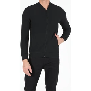 Regular Fit   Erkek Siyah Hırka