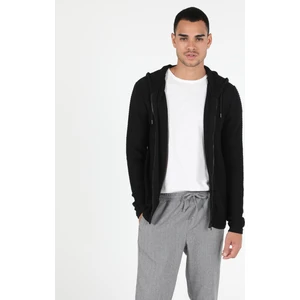 Slim Fit   Erkek Siyah Hırka