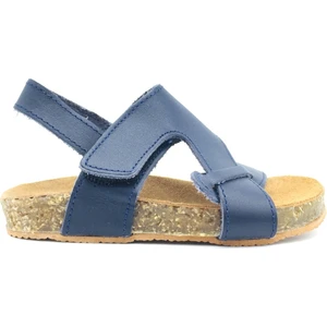 -281 Mantar Taban Çapraz Bantlı Deri Sandalet