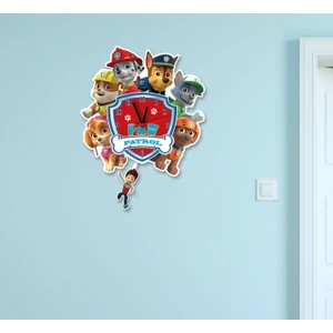 Ahşap Sarkaçlı Paw Patrol Çocuk Odası Duvar Saati