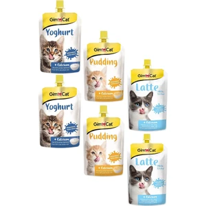 Puding-Yogurt-Latte Cat Milk Kalsiyumlu Sıvı Kedi Sütü Karışık Paket (6 Adet)