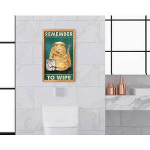 Bk Gift Banyo Tuvalet Dekoratif Retro Ahşap Tablo-13