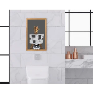 Bk Gift Banyo Tuvalet Dekoratif Retro Ahşap Tablo-8