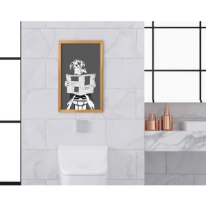 Bk Gift Banyo Tuvalet Dekoratif Retro Ahşap Tablo-1