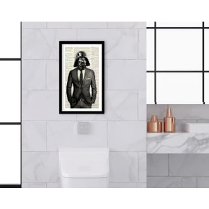 Bk Gift Banyo Tuvalet Dekoratif Ahşap Siyah Çerçeveli Tablo-15