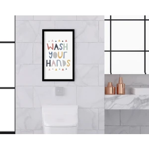 Bk Gift Banyo Tuvalet Dekoratif Ahşap Siyah Çerçeveli Tablo-9