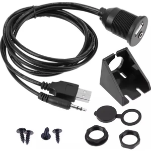 Araç Için Montaj Aparatlı USB ve Aux Uzatma Kablosu
