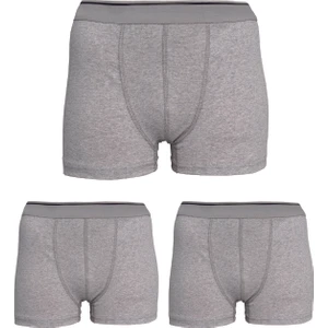 Belifanti Collection Erkek Gri Likralı Boxer 3'lü Paket