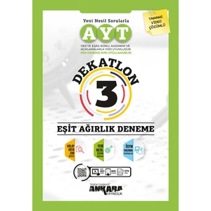 Ankara Yayıncılık AYT Dekatlon 3 Eşit Ağırlık Deneme -2021