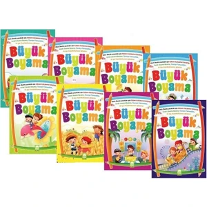 Ema Yayınları Okul Öncesi Büyük Boyama Kitap Seti - 8 Kitap