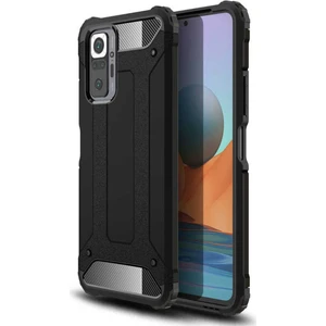 Xiaomi Redmi Note 10 Pro Kapak Çift Katmanlı Zırh Tank Kılıf - Siyah