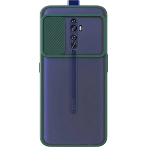 Kzy Oppo Reno 2z Kapak Lensi Açılır Kapanır Kamera Korumalı Silikon Kılıf - Yeşil