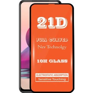 Xiaomi Redmi Note 10S Tam Kaplayan 21D Temperli Ekran Koruyucu Cam