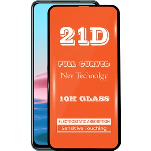 Xiaomi Redmi Note 10 Tam Kaplayan 21D Temperli Ekran Koruyucu Cam