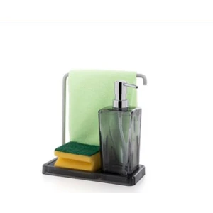 Mutfak Sıvı Sabunluk Şeffaf Siyah