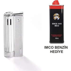 German Benzinli Muhtar Çakmağı Krom+ Imco Benzin Set
