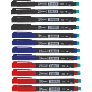 MK-419 M Permanent Marker Silgili CD Kalemi 4 Mavi-4 Kırmızı-4 Siyah