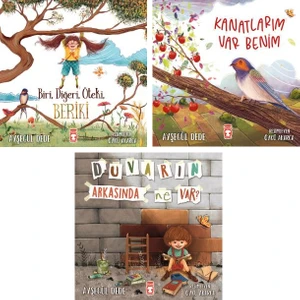 Timaş Çocuk Ayşegül Dede 3 Kitap Set Resimli Hikaye Kitapları / Biri Diğeri Öteki Beriki - Kanatlarım Var Benim - Duvarın Arkasında Ne Var?