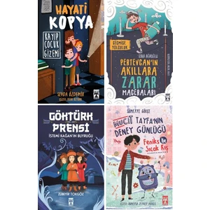 Ilk Genç Timaş Hayati Kopya - Pertevcan'ın Akıllara Zarar Maceraları - Göktürk Prensi - Mucit Tayfa'nın Deney Günlüğü 9-12 Yaş Okuma Kitapları 4 Kitap Set