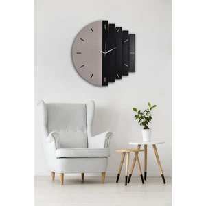 İnfigo Concept Ahşap Lazer Kesim Siyah Duvar Saati 43 cm - Ritim
