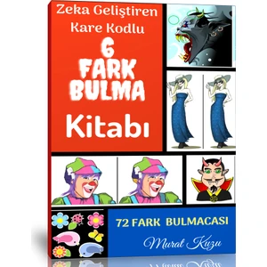 Enine Boyuna Eğitim Zeka Geliştiren Fark Bulma Kitabı (72 Fark Bulmacası)