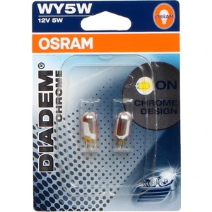 WY5W 12V 5W T10 Dipsiz Krom Ampül Diadem Chrome Çiftli