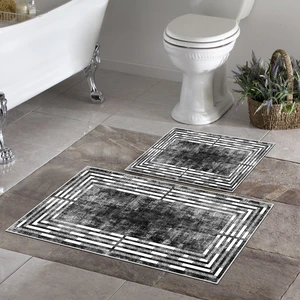 Talia Home Kaymaz Taban Yıkanabilir 2 Li 60X100 - 50X60 Banyo Halısı Paspas Klozet Takımı