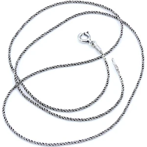 Akyüz Gümüş 50 cm Oksitli Gümüş Zincir