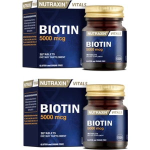 Vitals Biotin 5000 Mcg 30 Tablet X2 Adet