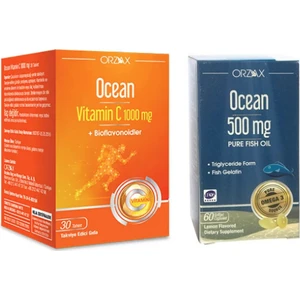 Ocean C Vitamini 30 Tablet +Saf Balık Yağı 500 Mg 60 Kapsül