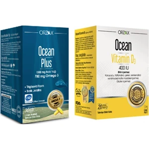 Ocean Vitamin D3 400 Iu Sprey 20ML +Omega 3 1200 Mg 30 Kapsül