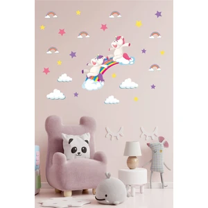 Bk Dekorasyon Oyuncu Unicornlar ve Objeler Çocuk Odası Duvar Sticker