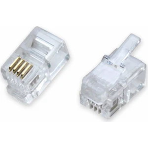 Hq Speed 4P4C Jak Spiral Kordon Için RJ11 Plug (100 Adet)